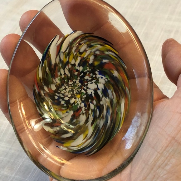Italian Murano Style Blown Glass Dish - Picture 5 of 6